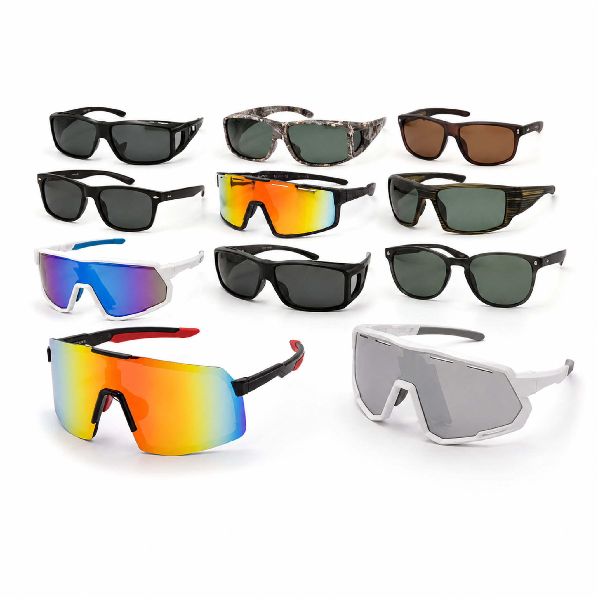 Inome 12 Piece Sunglasses Kit, 12 Unique Styles, UV400 Protection, Counter Rack