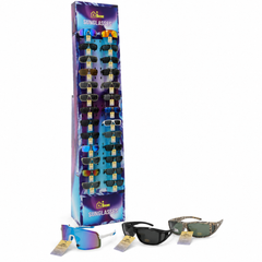 Inome 48 Piece Sunglasses Kit, 24 Styles, UV400 Protection, 195cm Floor Display Stand