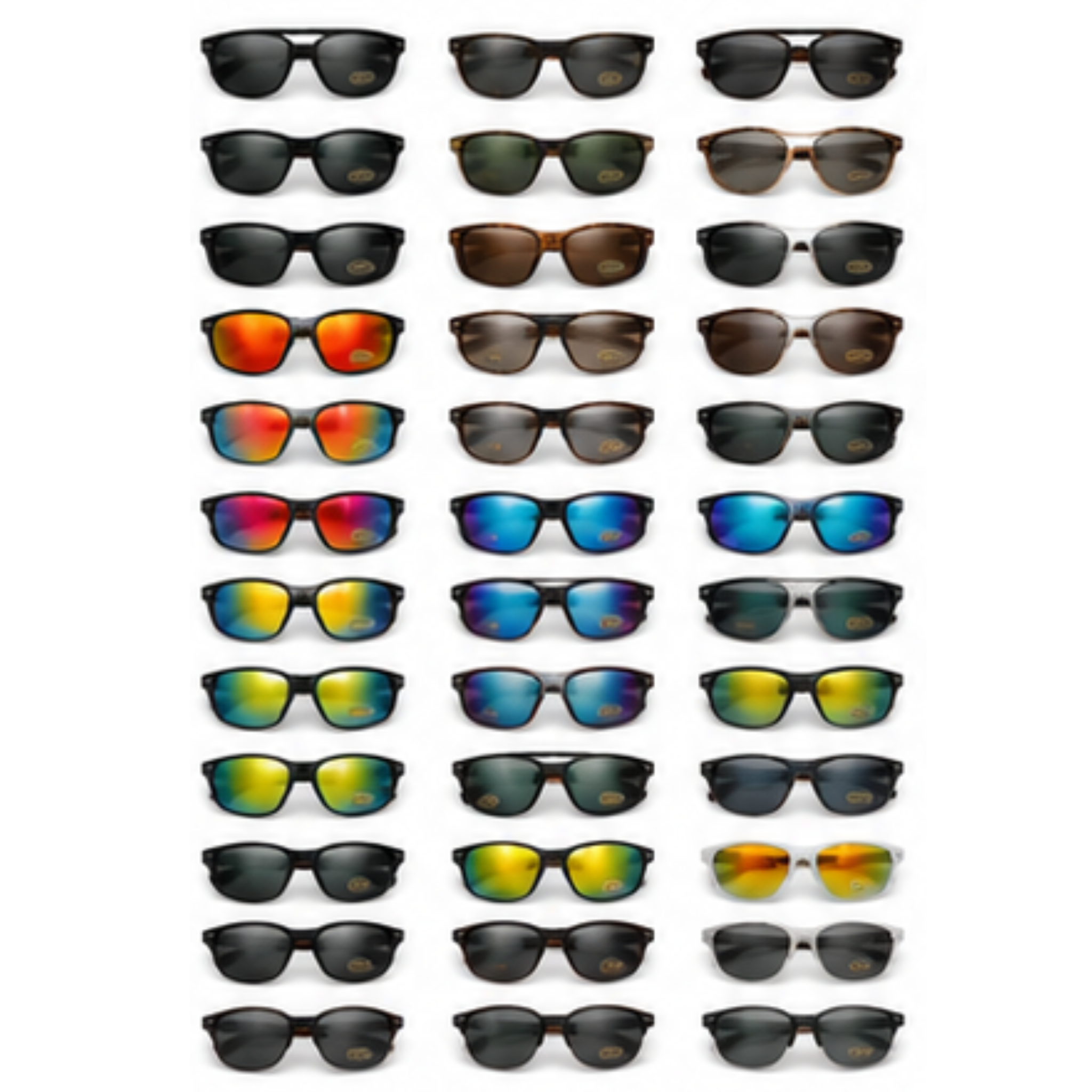 Inome 48 Piece Sunglasses Kit, 24 Styles, UV400 Protection, 195cm Floor Display Stand