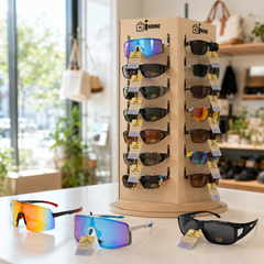Inome 48 Piece Sunglasses Kit, 24 Styles, UV400 Protection, 195cm Floor Display Stand