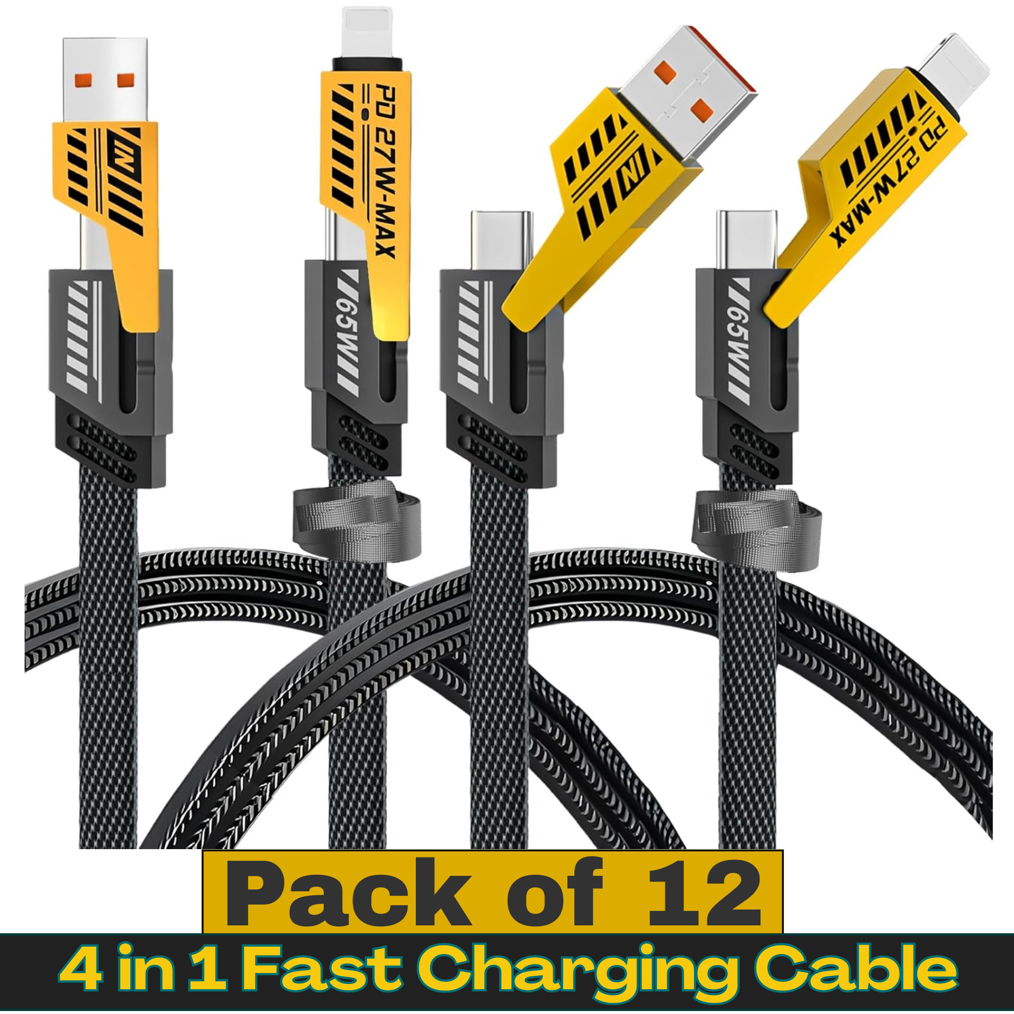 TREQA CA-888 4-in-1 fast charging cable 65W PD 