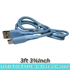 THUNDER BAY USB to Type-C Fast Charging Data Cable – 3.4A Quick Charge, 1m (3ft) Premium Silicone Wire | Pack of 12 | Item No. E-90135
