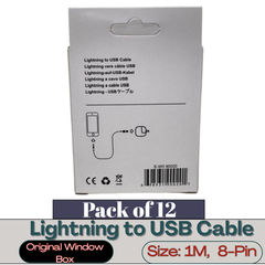 Lightning to USB charging cable 1M pack of 12