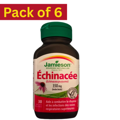 Jamieson Echinacea Purpurea 350mg – 30 Vegetarian Capsules Pack of 6 – Immune Support Supplement
