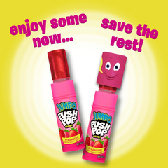 Jumbo Push Pop Candy, 5 Flavours Twist Cap Lollipop, 30g, 18 Count Display Box