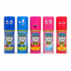 Jumbo Push Pop Candy, 5 Flavours Twist Cap Lollipop, 30g, 18 Count Display Box
