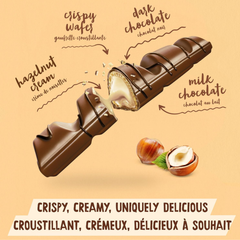 Kinder Bueno Milk Hazelnut Wafer Bars — Pack of 12 × 43g (2 Bars per pack)