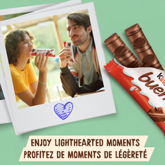 Kinder Bueno Milk Hazelnut Wafer Bars — Pack of 12 × 43g (2 Bars per pack)