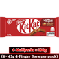 Kit Kat 4-Finger Milk Chocolate Wafer Bars — Pack of 6 × 180g Multipacks (4 × 45g Bars per pack)