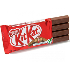 Kit Kat 4-Finger Single Milk Chocolate Wafer Bar — Pack of 12 × 45g