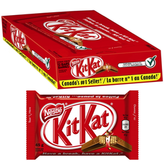 Kit Kat 4-Finger Single Milk Chocolate Wafer Bar — Pack of 12 × 45g