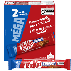 Kit Kat Chunky Mega Milk Chocolate Wafer Bars — Pack of 12 × 85g (2 Bars per pack)