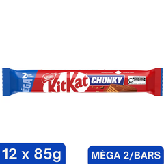 Kit Kat Chunky Mega Milk Chocolate Wafer Bars — Pack of 12 × 85g (2 Bars per pack)