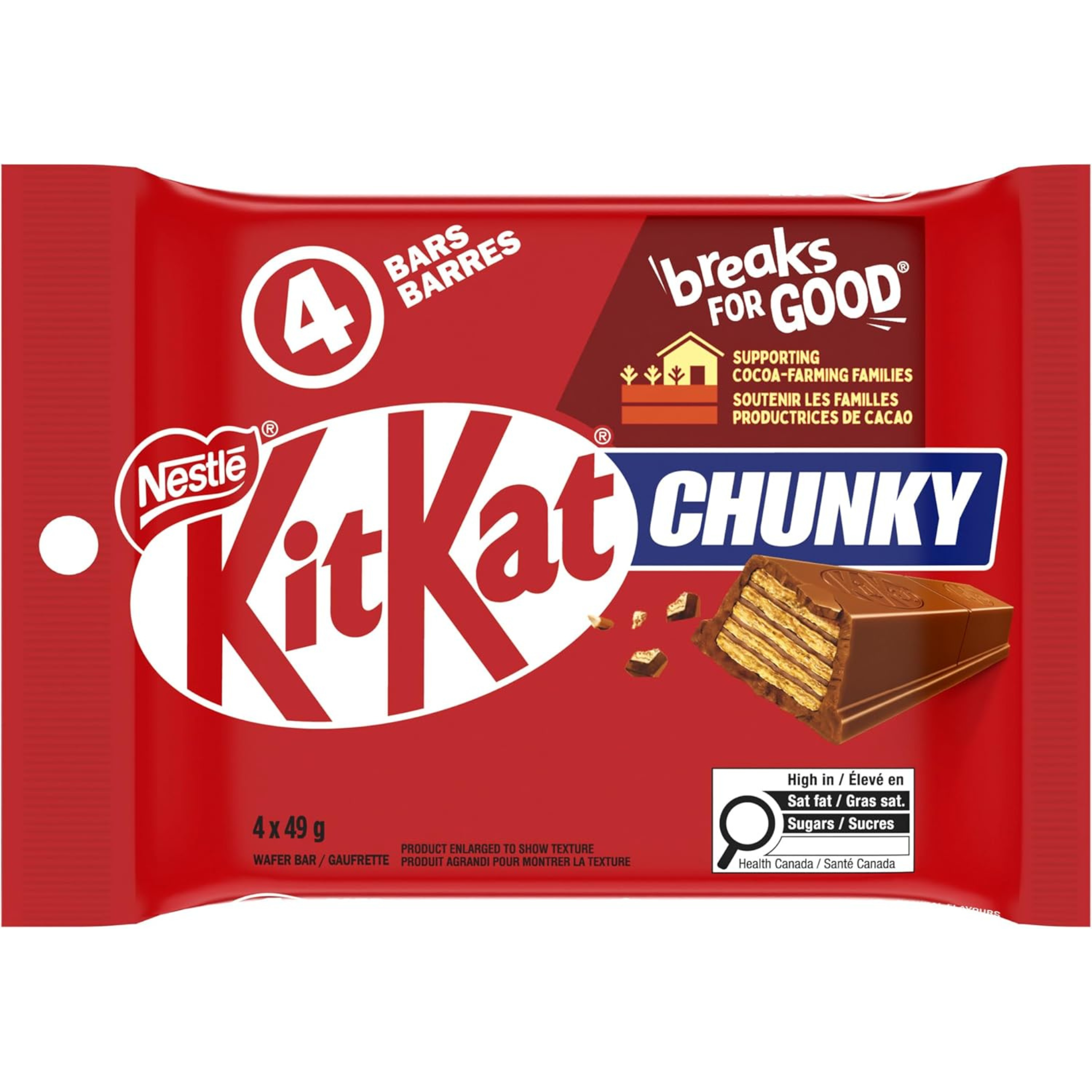 Kit Kat Chunky Milk Chocolate Wafer Bars 196g Pack of 6 Front