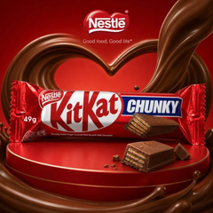 Kit Kat Chunky Single Milk Chocolate Wafer Bar — Pack of 12 × 49g