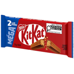 Kit Kat Mega King Size Milk Chocolate Wafer Bars — Pack of 12 × 73g (2 Bars per pack)