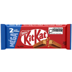 Kit Kat Mega King Size Milk Chocolate Wafer Bars — Pack of 12 × 73g (2 Bars per pack)