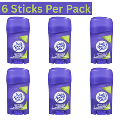 Lady Speed Stick Invisible Powder Fresh Antiperspirant Deodorant for Women 45g Stick Pack of 6