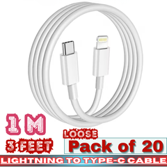 Lightning to Type-C Fast Charging Cable – 1M / 3FT – Loose Pack of 20