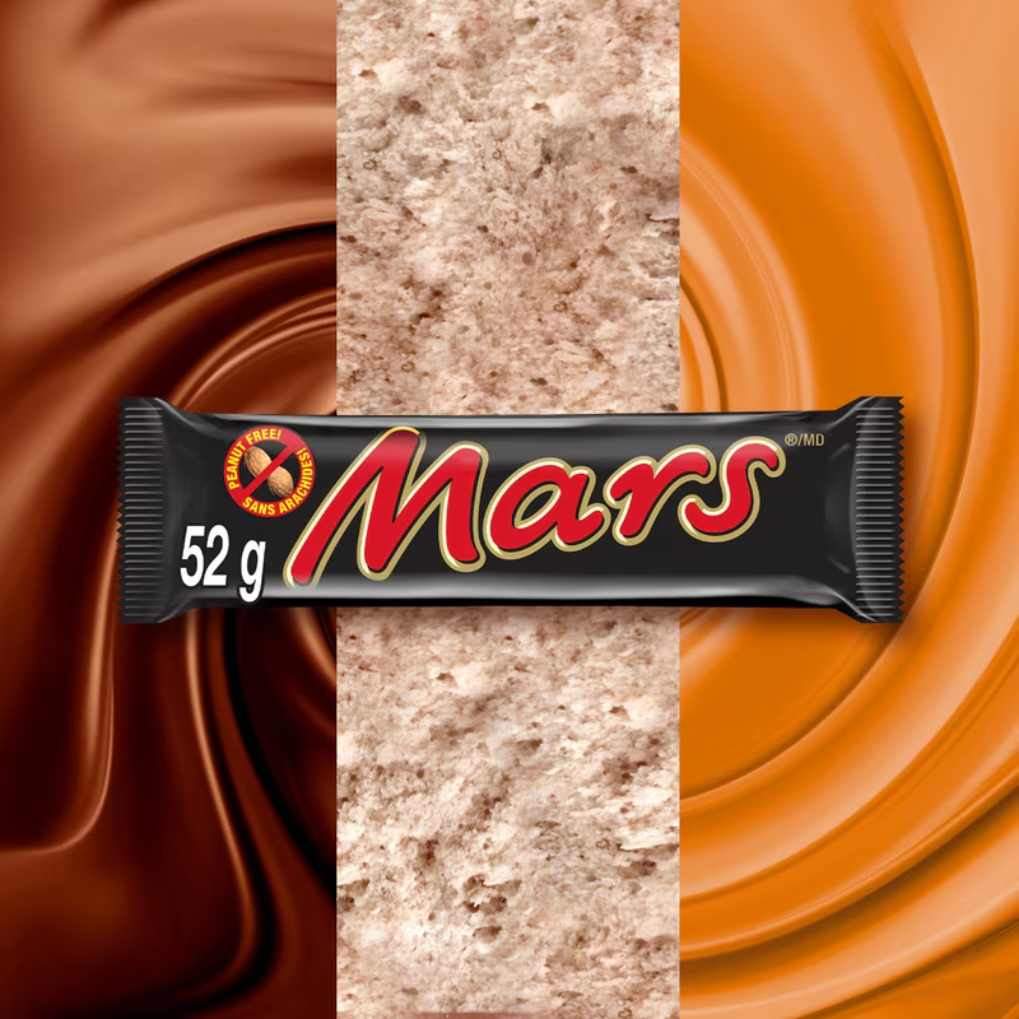 Mars 208g Caramel Nougat Detail