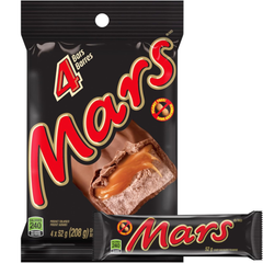 Mars Peanut Free Caramel Milk Chocolate Bars — Pack of 6 × 208g Multipacks (4 × 52g Bars per pack)