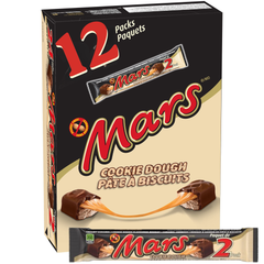 Mars Cookie Dough Milk Chocolate Bars — Pack of 12 × 89.6g (2 Bars per pack)