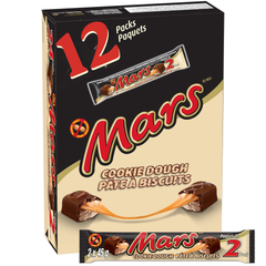 Mars Cookie Dough Milk Chocolate Bars — Pack of 12 × 89.6g (2 Bars per pack)