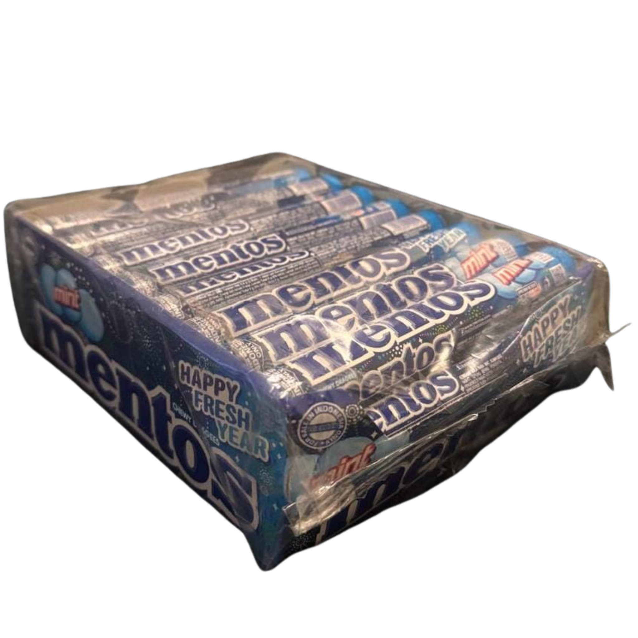 Mentos Mint Candy Rolls – 24 Pack (Happy Fresh Year Edition) – Chewy Mint Dragees for Fresh Breath