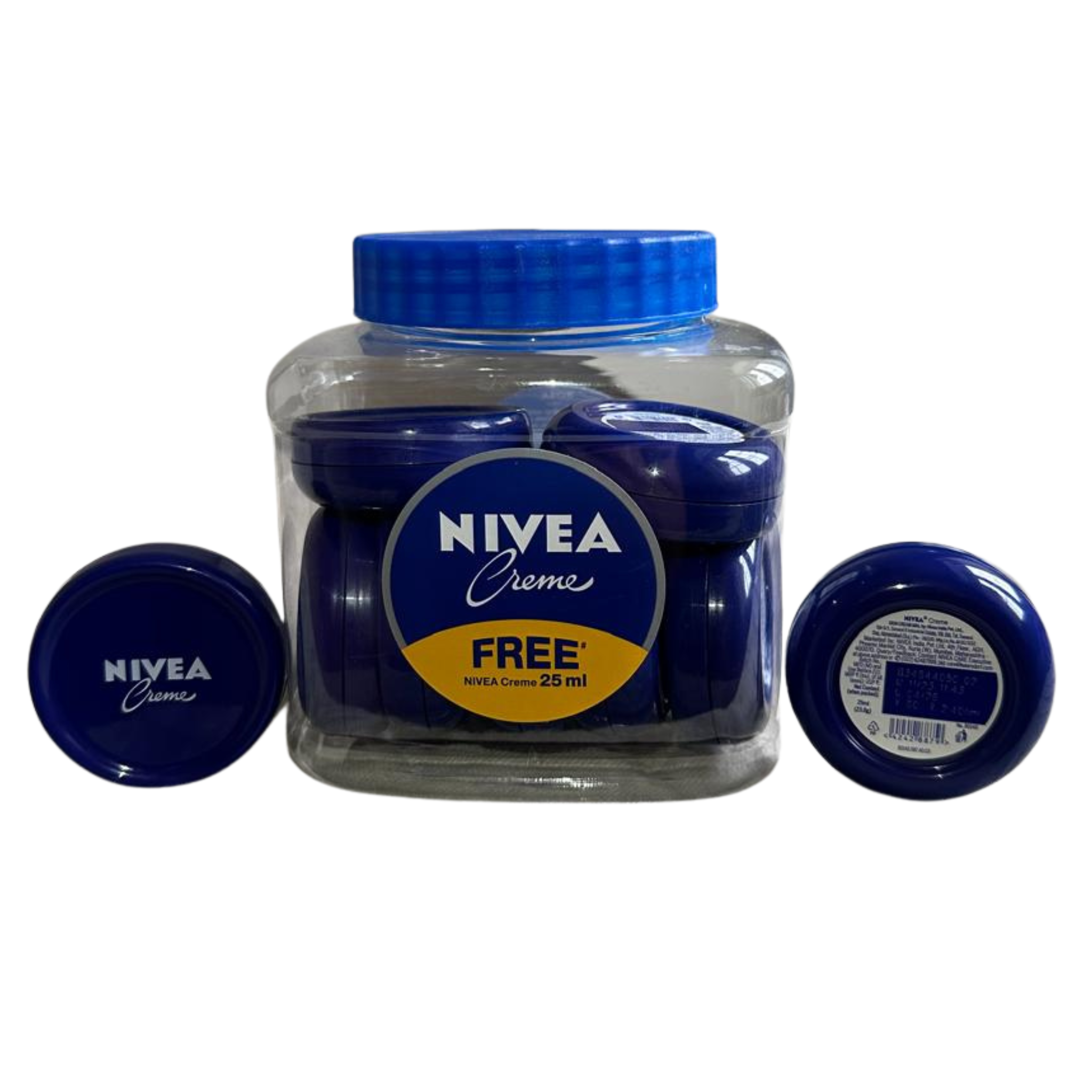 NIVEA Creme 25ml Original Blue Cream Jar – 12 Pack Moisturizing Skincare Cream for Face, Body, and Hands
