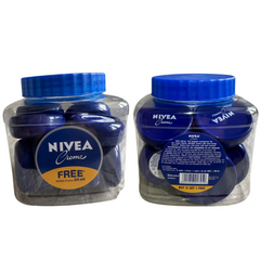 NIVEA Creme 25ml Original Blue Cream Jar – 12 Pack Moisturizing Skincare Cream for Face, Body, and Hands