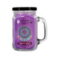 Beamer Trippy Wick Candle - Nag Champa - 12oz purple candle with organic wooden wick in a glass jar
