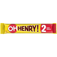 Oh Henry! King Size Peanut Caramel Fudge Milk Chocolate Bars — Pack of 12 × 85g (2 Bars per pack)
