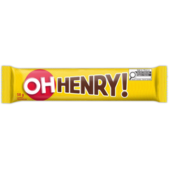 Oh Henry! Single Peanut Caramel Fudge Milk Chocolate Bar — Pack of 12 × 58g