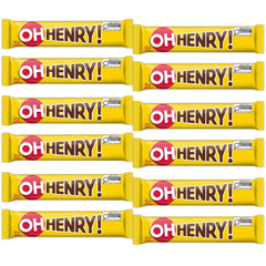 Oh Henry! Single Peanut Caramel Fudge Milk Chocolate Bar — Pack of 12 × 58g