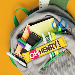 Oh Henry! Single Peanut Caramel Fudge Milk Chocolate Bar — Pack of 12 × 58g