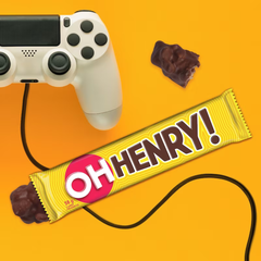 Oh Henry! Single Peanut Caramel Fudge Milk Chocolate Bar — Pack of 12 × 58g