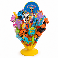 One Sweet Minute Candy Tower Display, 40 Candy Tubes with Toy Toppers, Halal Floor Display