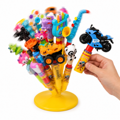 One Sweet Minute Candy Tower Display, 40 Candy Tubes with Toy Toppers, Halal Floor Display