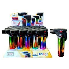 15-count display box of Eagle Torch PT101NCR Neo Chrome refillable torch lighters