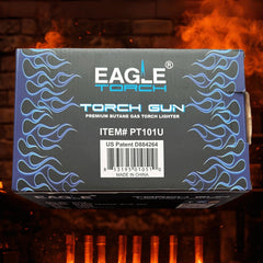 Eagle Torch PT101U Medium Transparent Torch Gun – Refillable Butane Lighters – 15ct Wholesale Display Box