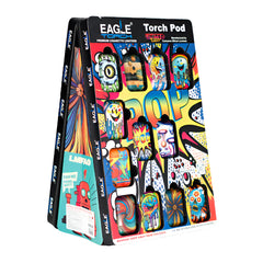 Eagle Torch TORCHPOD Lighter Display – Side View with 12 Unique Designs