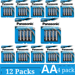 Panasonic Super Heavy Duty AA Carbon Zinc Batteries 4-Count × 12 Bulk Pack – 48 Cells