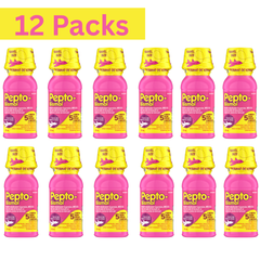 Pepto-Bismol Travel Size Subsalicylate Suspension 100mL – Pack of 12 Digestive Relief Medicine