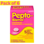 Pepto-Bismol Chewable Tablets 12ct Pack of 6 – Fast Relief for Nausea, Heartburn & Upset Stomach