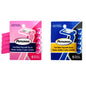 Personna Twin Blade Disposable Razors – 5-pack in pink and blue, featuring a lubricating strip and ergonomic handle for smooth shaving.