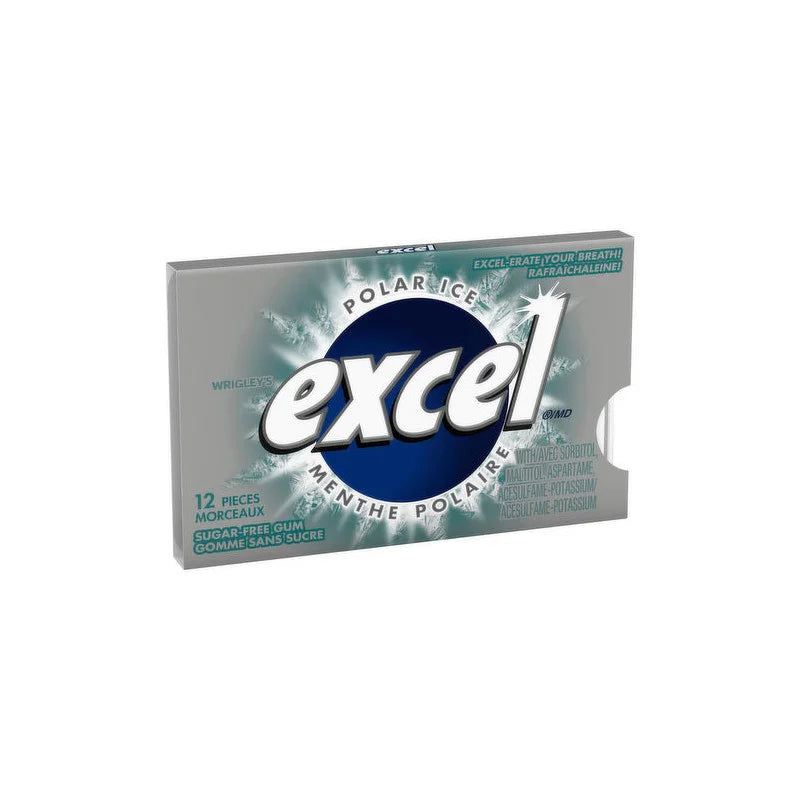 Excel Polar Ice Sugar-Free Gum – 1 Pack of 12 Pieces – Icy Fresh Chewing Gum from Canada