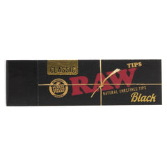 RAW Black Classic Natural Unrefined Tips single pack with 50 precision-cut tips