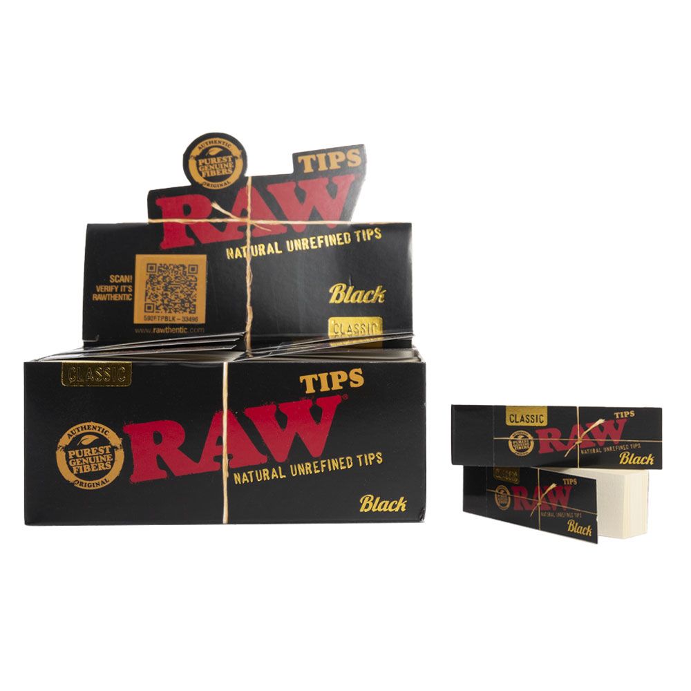 RAW Black Classic Tips box – 50 packs
