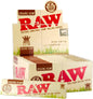 RAW Organic Hemp King Size Rolling Papers Wholesale Box – 50 Packs × 32 Leaves, Purest Natural Gum