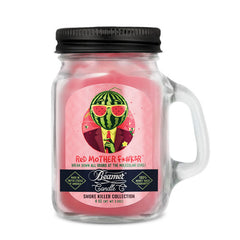 Red Mother F*#k3r scented odor-eliminating candle in mason jar - 4oz.